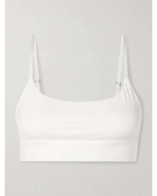 CDLP White Lyocell-Blend Jersey Bralette