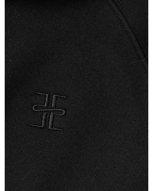 ÉTERNE Black Hoodie Aus Einer Baumwoll-Modalmischung Mit Stickerei