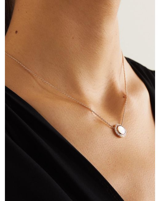 Piaget Natural Possession 18-Karat Rose, Mother-Of-Pearl And Diamond Necklace