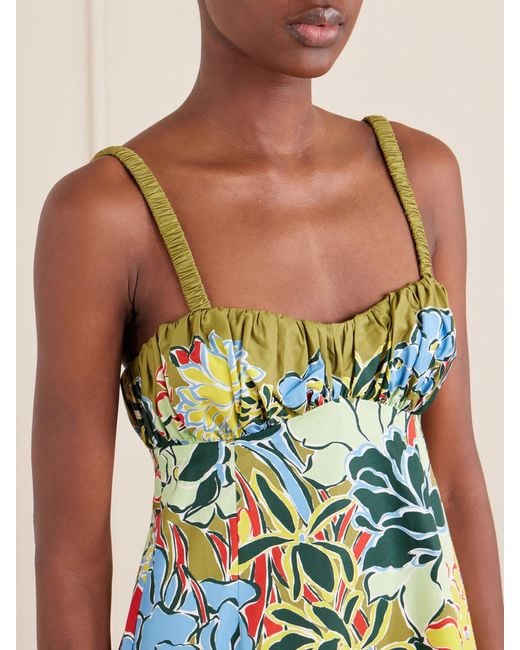 ALÉMAIS White Solstice Floral-Print Organic Cotton-Poplin Midi Dress