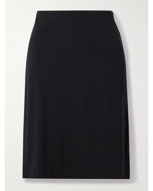 Jupe En Jersey Smooth Layers, Obsidian Skims en coloris Black
