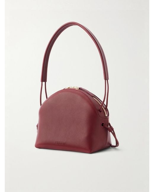 Erdem Red Flora Leather Shoulder Bag