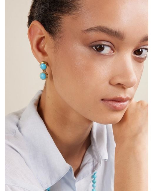 Ileana Makri Blue 18-Karat, And Tsavorite Earrings