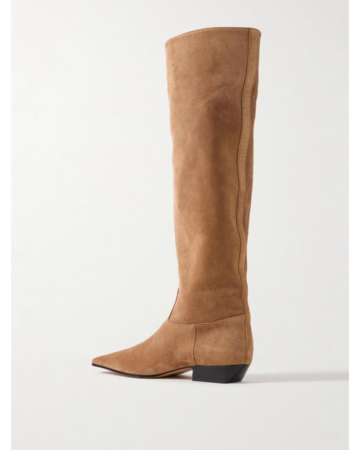 Bottes En Daim Marfa Khaite en coloris White