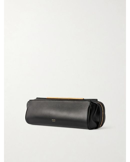 Khaite Black Lamb Leather Clutch