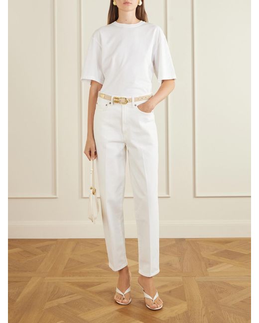 Agolde White 80S High-Waist Straight-Leg Jeans