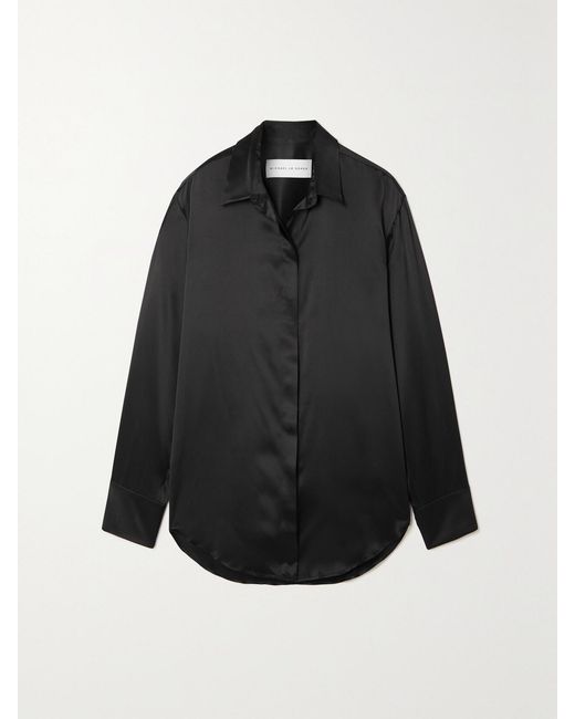 Michael Lo Sordo Black Boy Silk-Satin Shirt