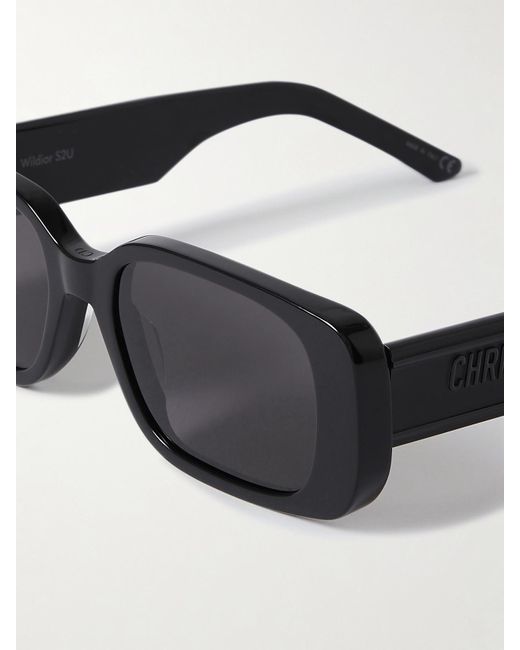 Dior Black Wildior S2U Rectangular-Frame Acetate Sunglasses