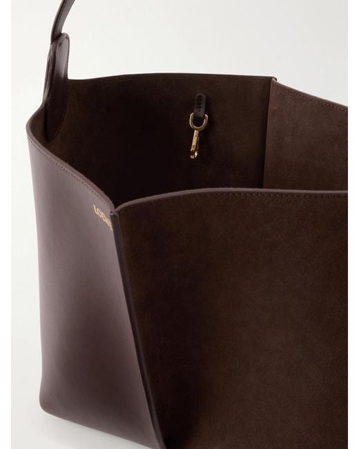 Loewe White Bilbao Suede And Leather Tote