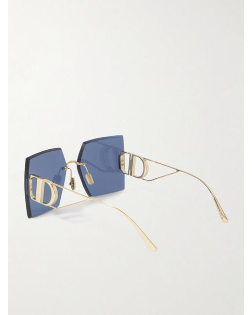 Dior Blue 30Montaigne S7U Square-Frame-Tone Sunglasses