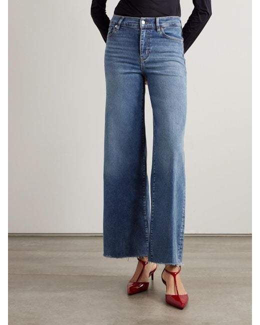 FRAME Blue Le Slim Palazzo High-Rise Wide-Leg Jeans