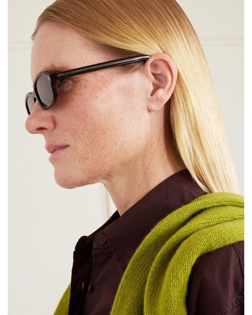 Prada Brown Rectangular-Frame Acetate Sunglasses