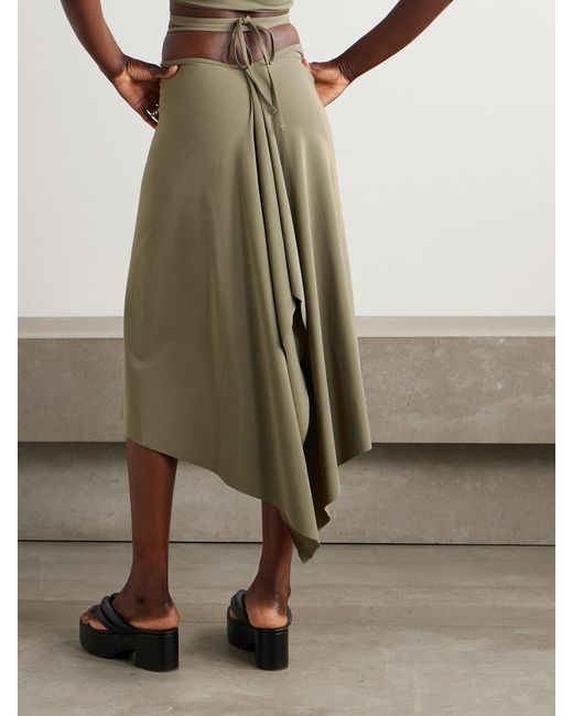 Christopher Esber Green Wrap-Effect Jersey Pareo