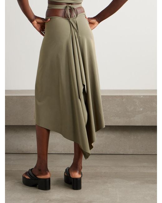 Christopher Esber Green Wrap-Effect Jersey Pareo
