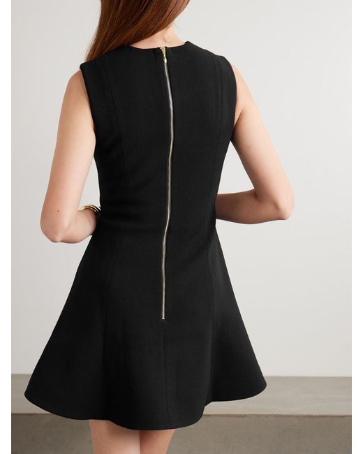 Rebecca Vallance Black Freyja Cutout Embellished Crepe Mini Dress