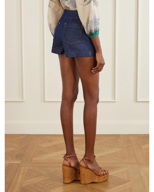 Zimmermann Blue Aster Denim Short