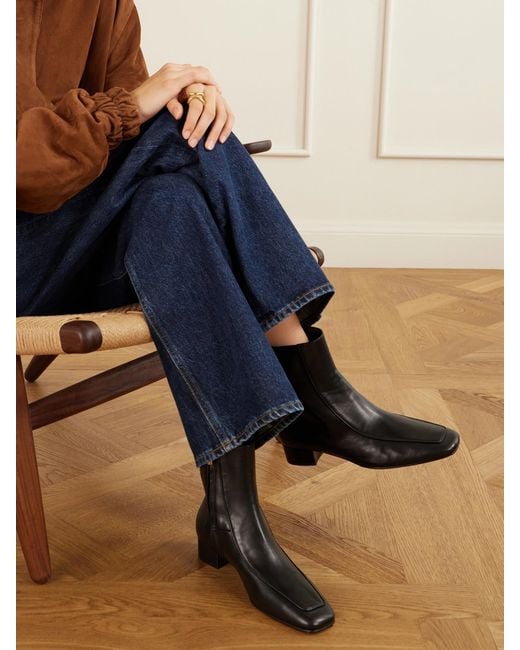 Herbert Levine Black Shadow Ban 30 Leather Ankle Boots
