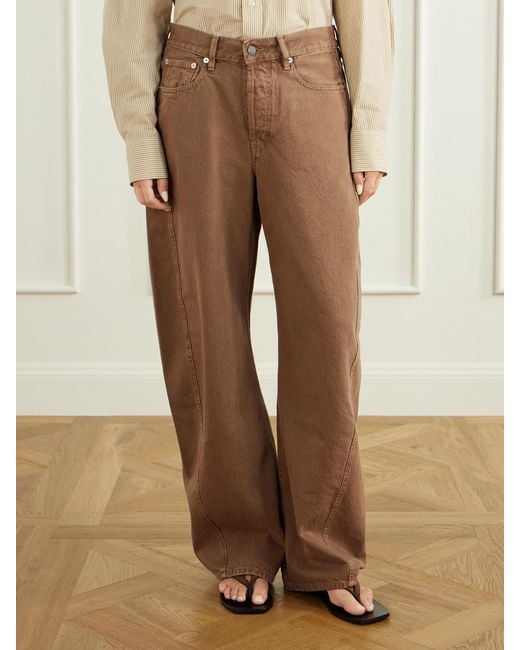 Kallmeyer Brown Callum High-Rise Wide-Leg Jeans
