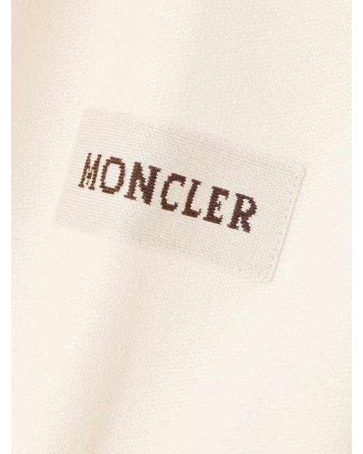 Moncler Natural Cream-Colored Zip-Up Sweatshirt