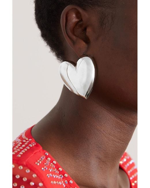 Jennifer Fisher Metallic Puffy Heart-Tone Earrings