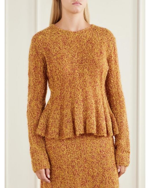 Proenza Schouler Brown Joelle Cable-Knit Mohair-Blend Sweater