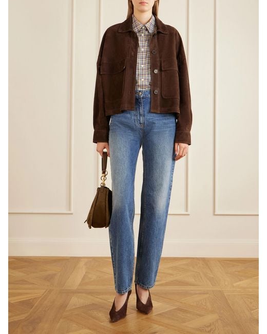 Aquazzura Brown Voltaire 85 Suede Pumps