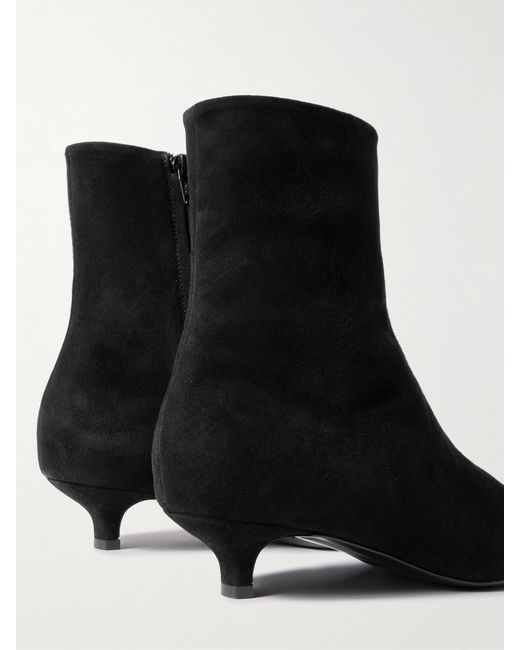 Totême Black Suede Ankle Boots