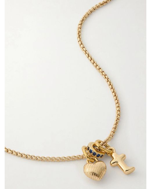 Roxanne Assoulin Natural The Itsy Bitsy Initial-Tone Sapphire Necklace