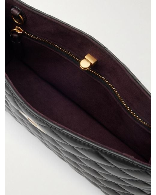 Metier Black Ease Quilted Leather Clutch