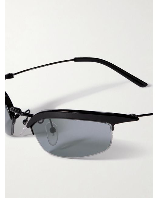 Prada Metallic D-Frame Acetate And Metal Sunglasses