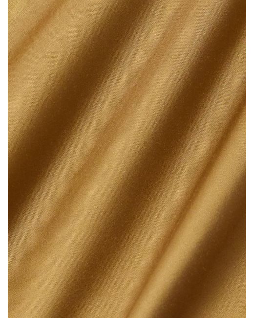 Rick Owens Metallic Taco One-Shoulder Tie-Embellished Satin Dress