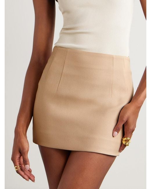Wardrobe NYC Natural Contour Wool Mini Skirt