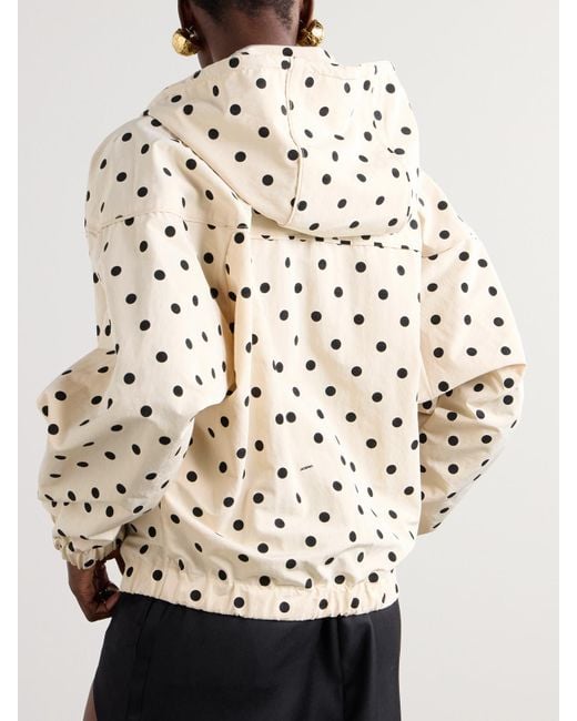 Jacquemus Natural Blouson Bateau Jacke Mit Polka-Dots Und Kapuze