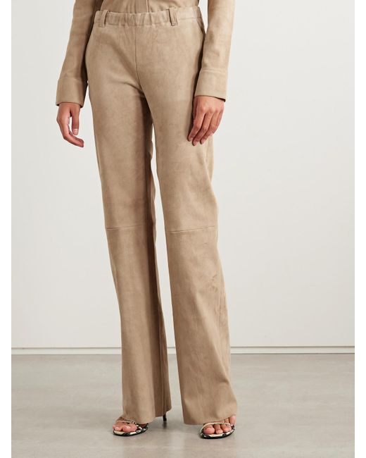 Stouls Natural Oswald Hose Mit Geradem Bein Aus Veloursleder