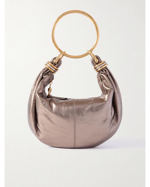 Chloé Pink Bracelet Embellished Leather Shoulder Bag
