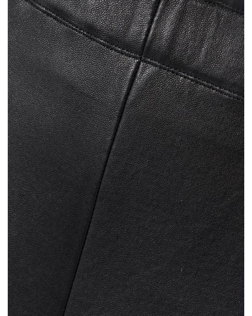 Stouls Black Jp Twenty Cropped Leather Flared Leggings