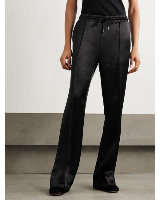 J.W. Anderson Black Jogginghose Mit Geradem Bein Aus Satin