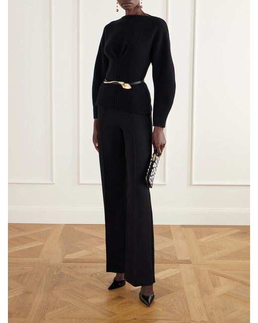 Carolina Herrera Black Wool And Cashmere-Blend Sweater