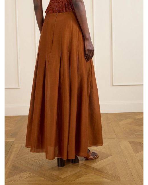 Escvdo Brown Lauri Cotton Maxi Skirt