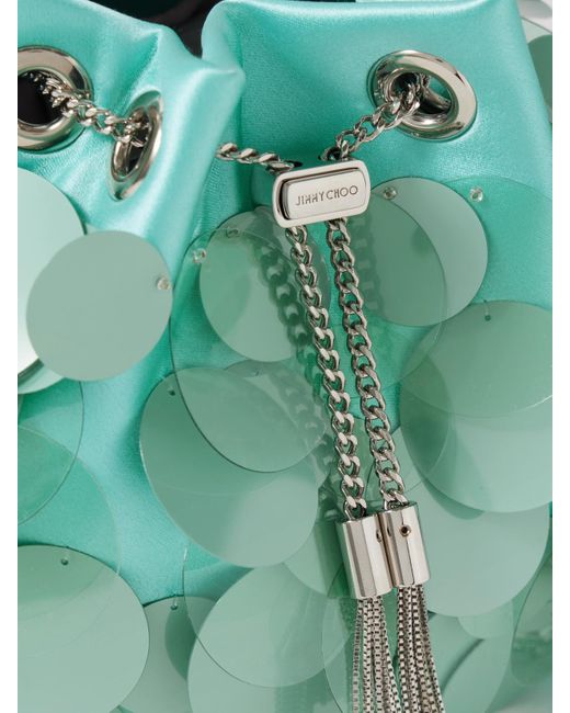 Sac Seau En Satin À Sequins Bon Bon Jimmy Choo en coloris Green