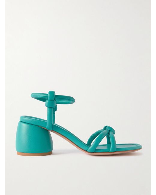Gianvito Rossi Blue Cassis 60 Leather Sandals