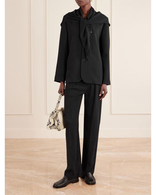 Kallmeyer Black Jamie Tie-Detailed Cady Blazer