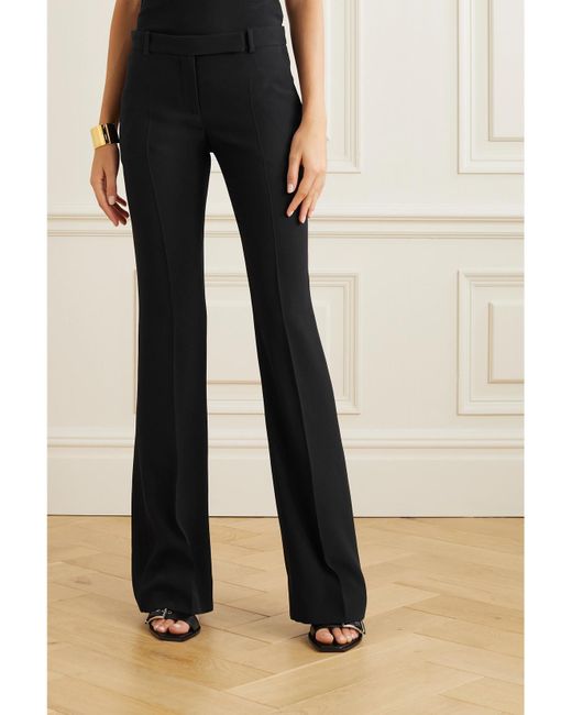 Alexander McQueen Black Bootcut-Hose Aus Crêpe