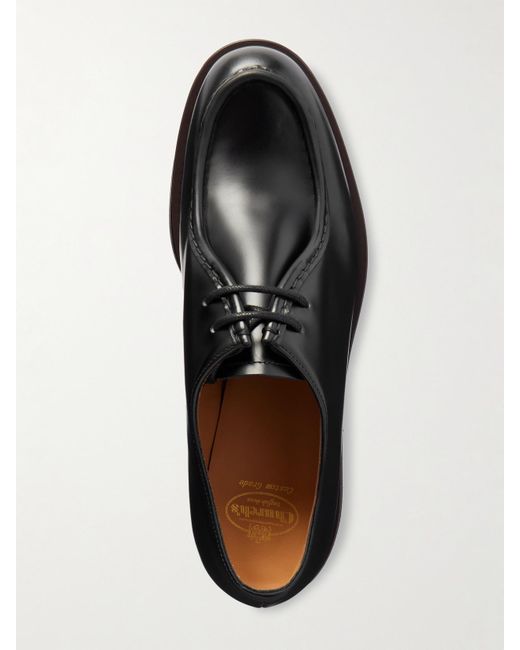 Church's Black Nelly Derby-Schuhe Aus Glanzleder