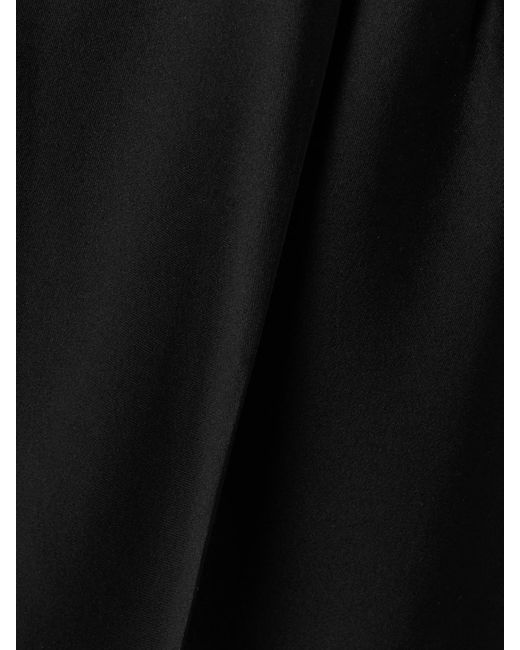 Zimmermann Black Pleated Silk And Wool-Blend Twill Wide-Leg Pants