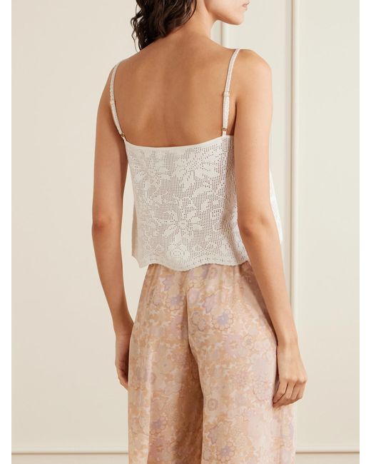 Chloé White Crocheted Cotton Top