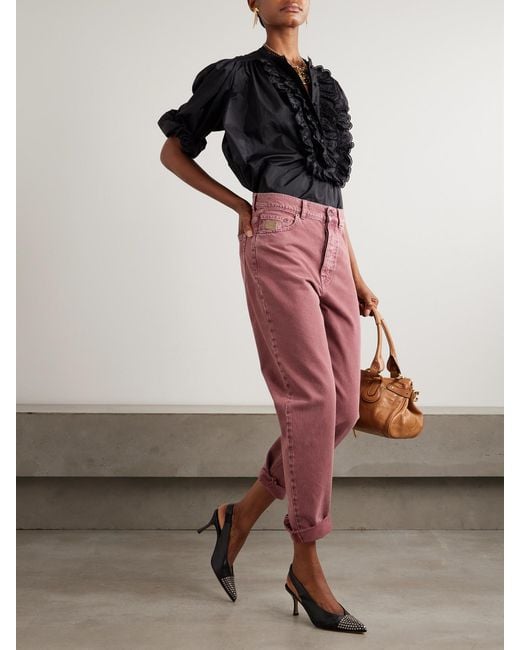 Chloé Organic Mid-Rise Tapered Jeans