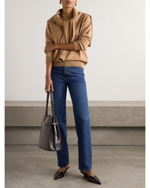Totême Blue Net Sustain High-Rise Straight-Leg Jeans