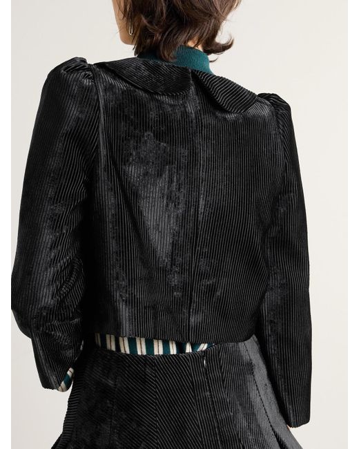 ShuShu/Tong Black Cropped Corduroy Jacket