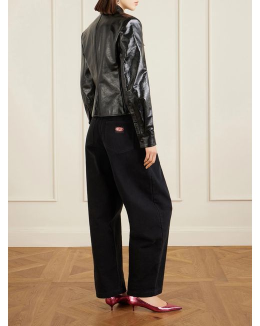 Willy Chavarria Black Chavela Leather Jacket